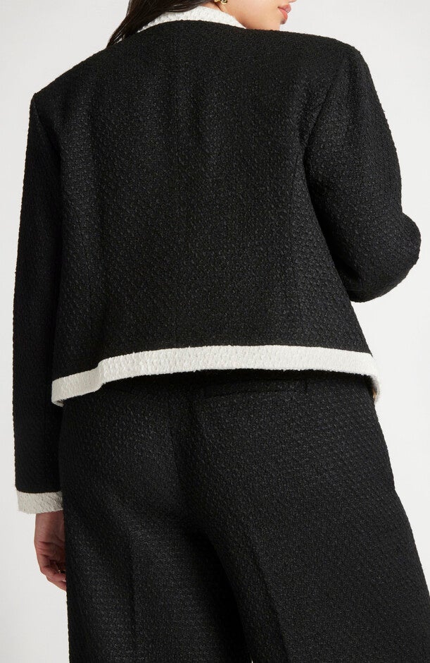 Tweed Detail Blazer, , alternate image number null