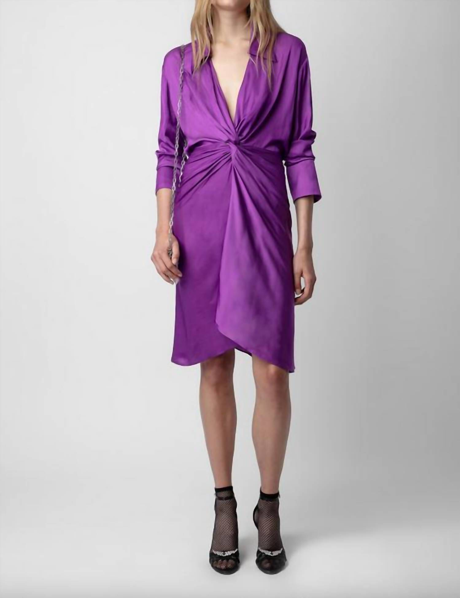 ROZO SATIN DRESS IN GOA, Goa / Purple, hi-res image number 0