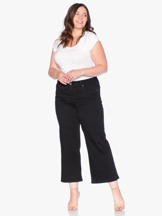 Ella High Rise Wide Leg Jeans, SOLID BLACK / Black, hi-res image number 0