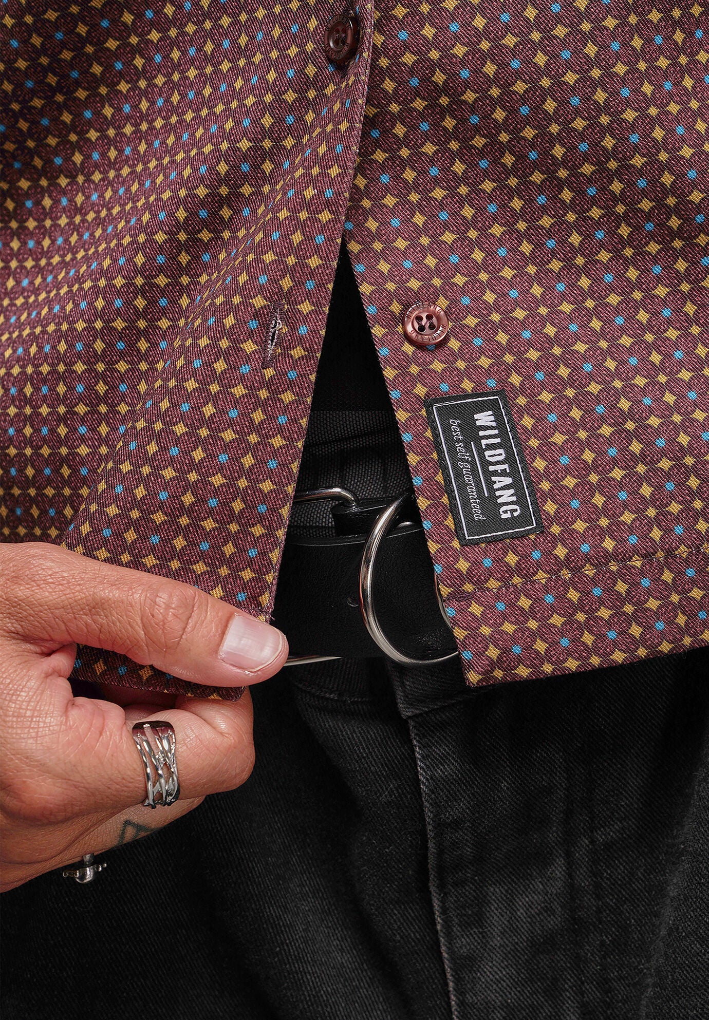 The Everyday Camp Button Up, MOSAIC DIJON / Brown, alternate image number 4
