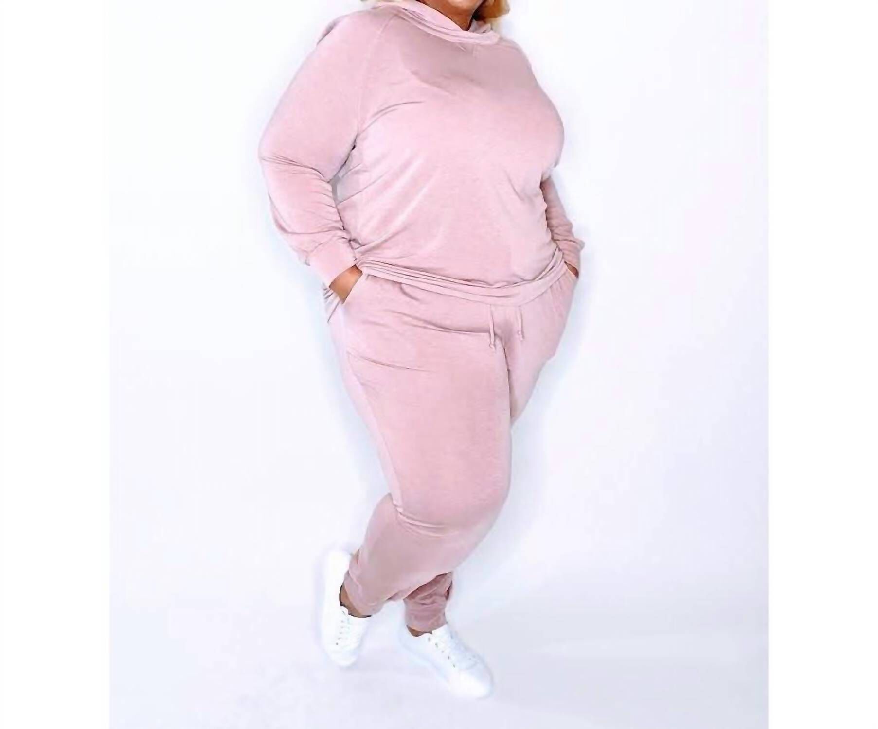 CASUAL JOGGER SET IN MAUVE, , alternate image number 3