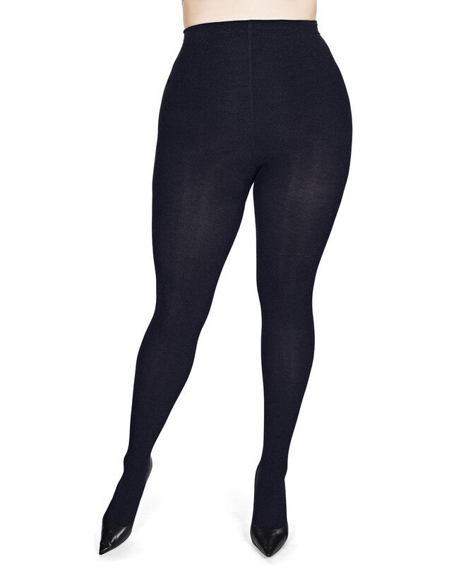Brooklyn Flat Knit Cotton Blend Sweater Tights, , alternate image number 2