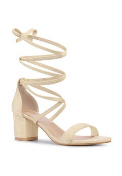 Lace Up Heels Chunky Heel Sandal