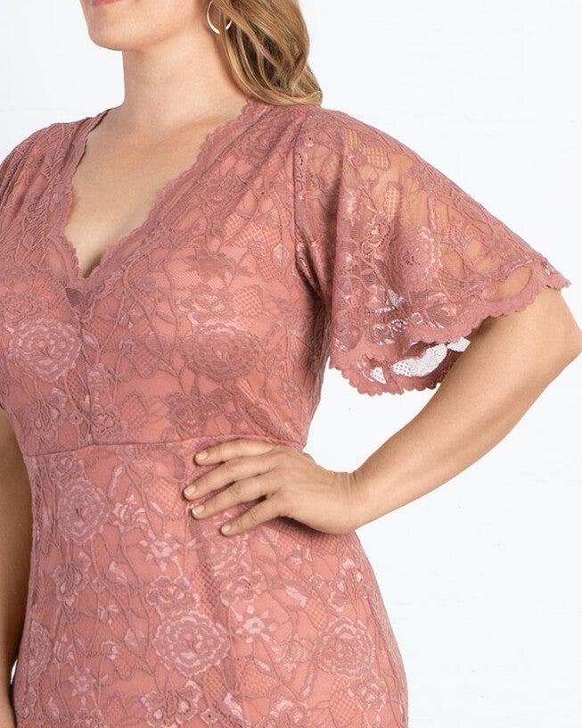 Symphony Lace Evening Gown, MAUVE ROSE / Mauve, alternate image number null