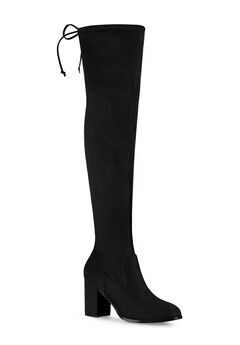Round Toe Chunky Heel Over the Knee High Boots