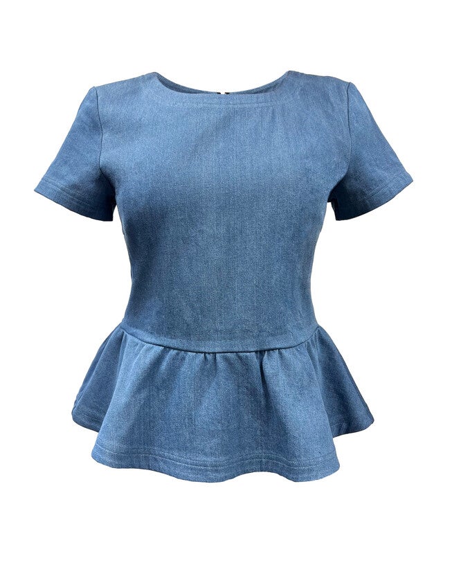 Dominga Denim Top, Denim / Light Blue, hi-res image number 0