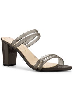 Strappy Slides Mules Block High Heel Sandal