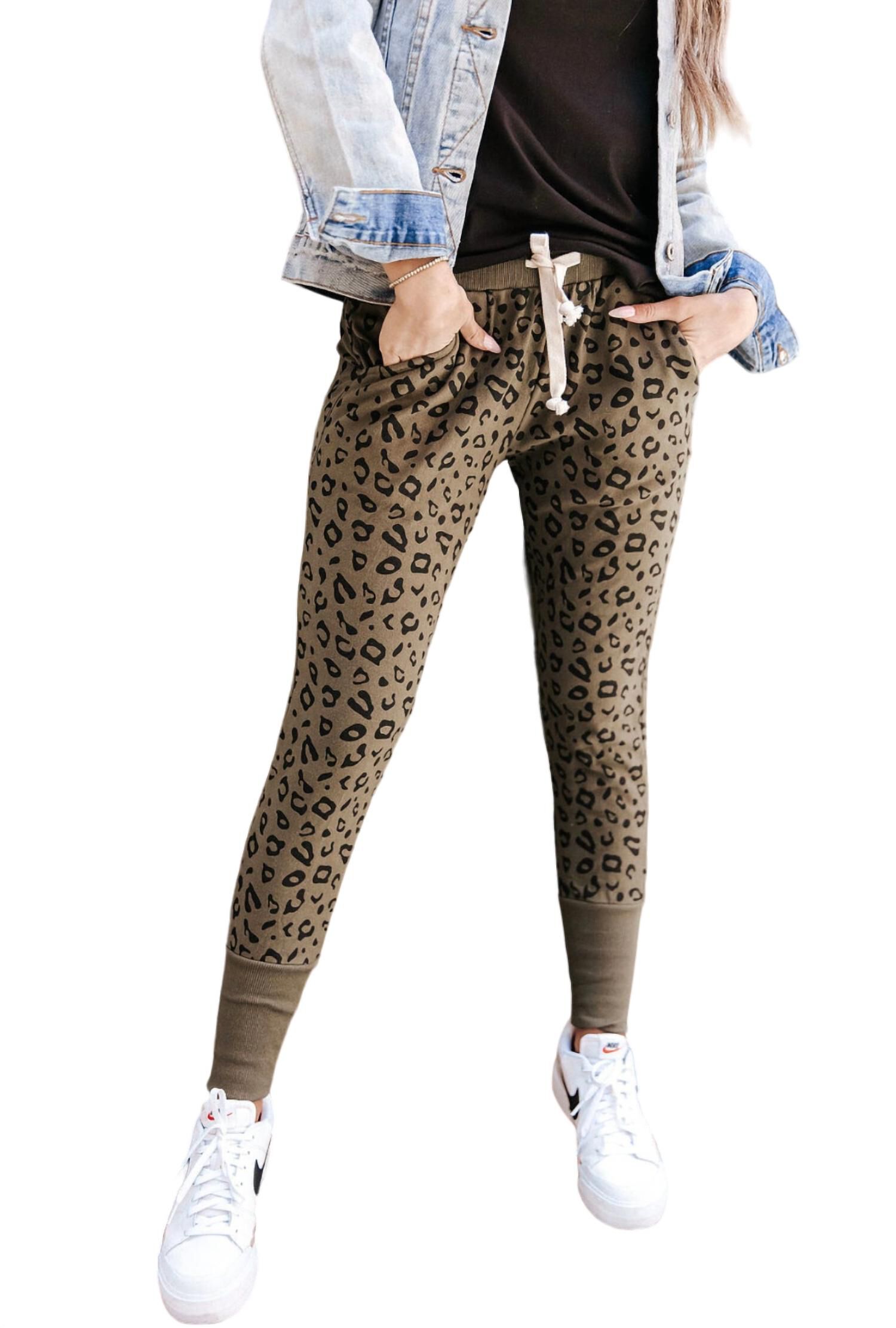 Jogger Leopard In Olive, , alternate image number 2