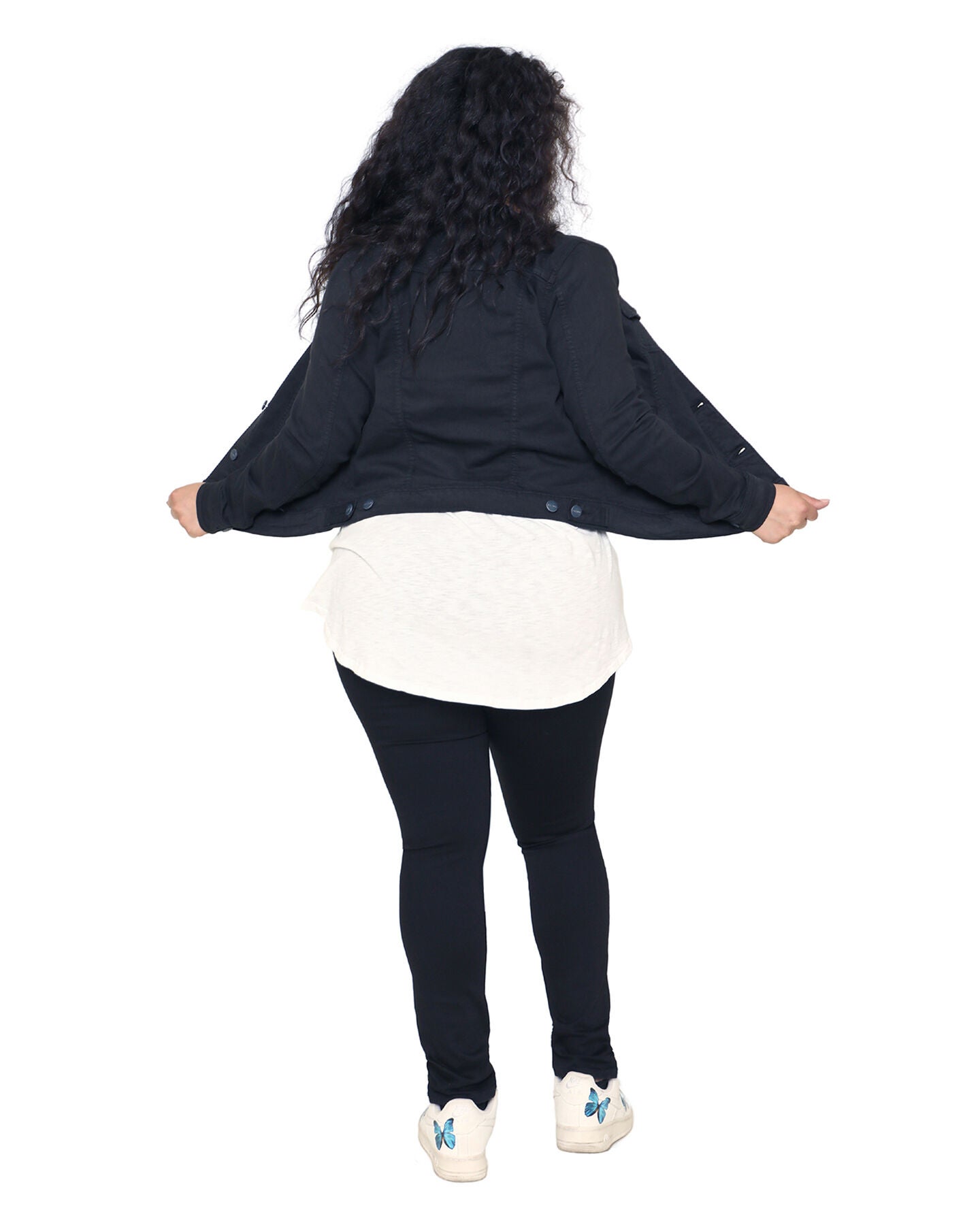 Slink Jeans Women Denim Jacket, BLACK / Black, alternate image number 2