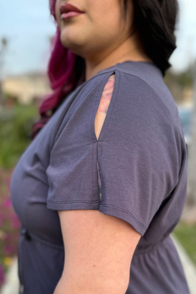 Flutter Sleeve A-Line Dress, , alternate image number 8