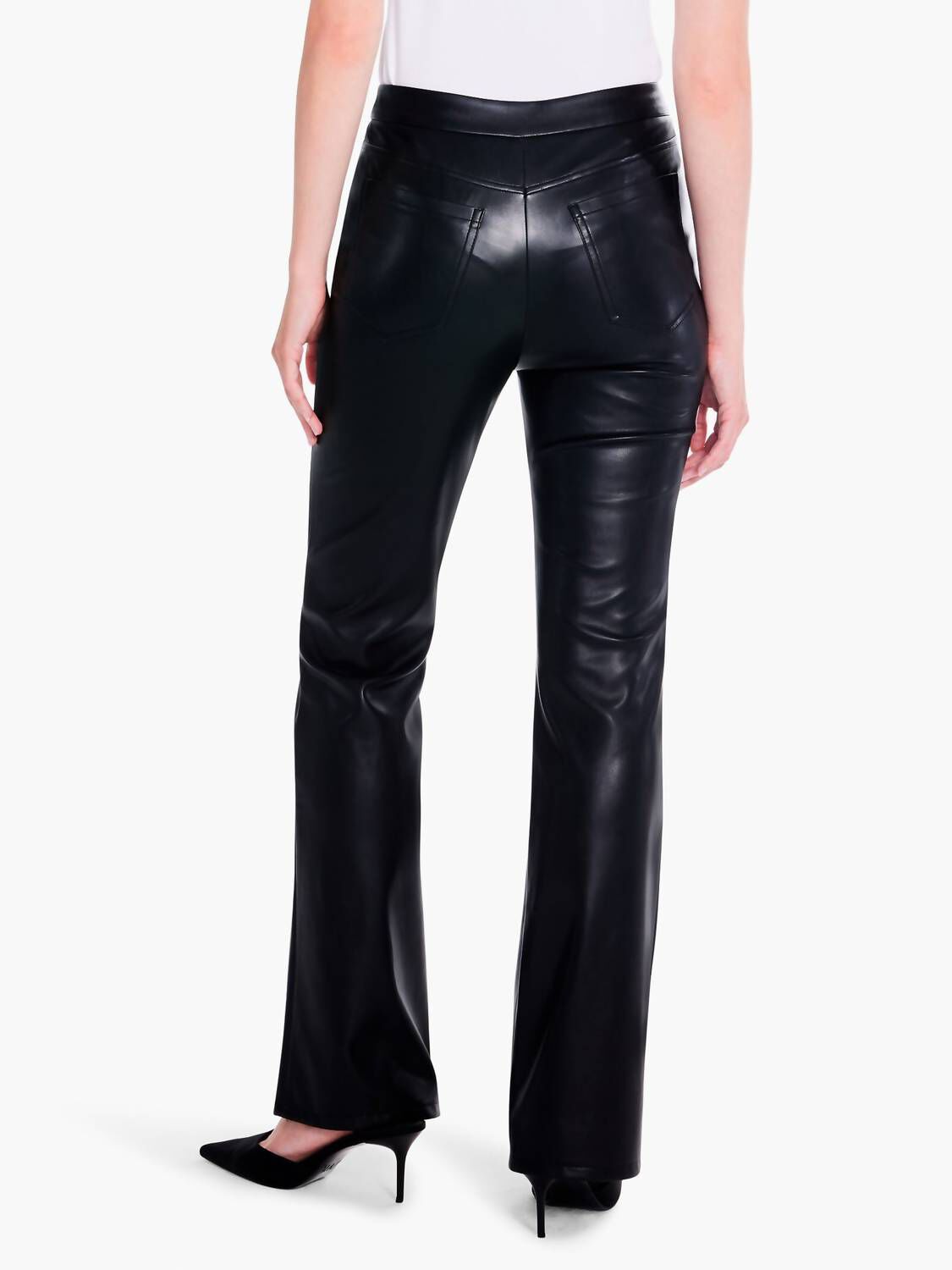 FAUX LEATHER BOOTCUT PANT IN BLACK ONYX, , alternate image number 7