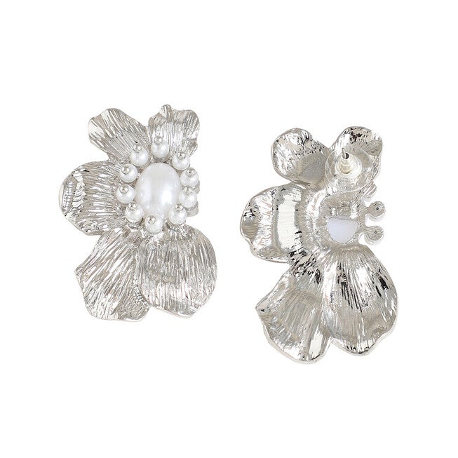 SOHI Women Silver Coloured Drop Earrings, Silver / Silver, alternate image number null