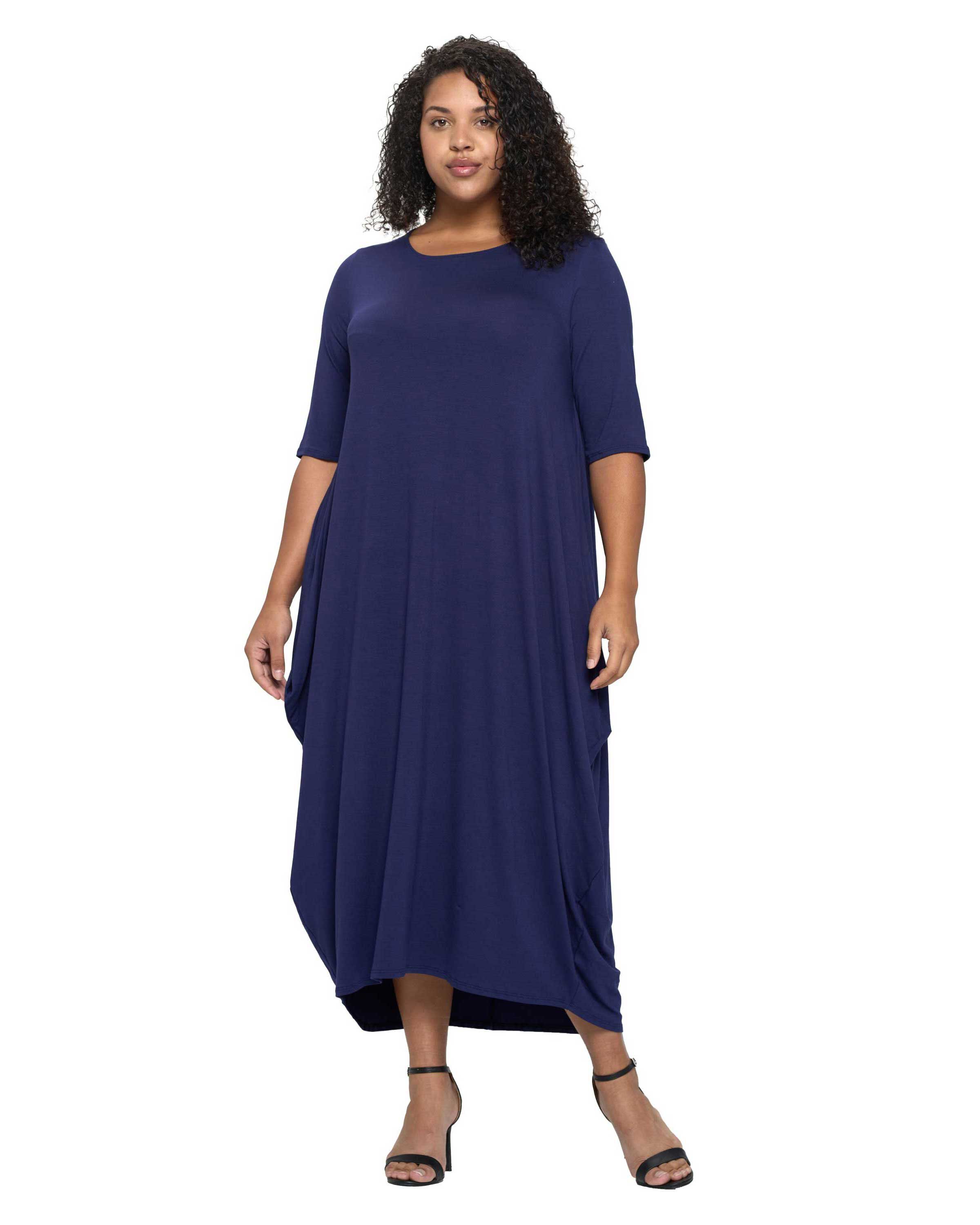 NEVAEH MIDI DRESS, Navy / Navy, hi-res image number 0