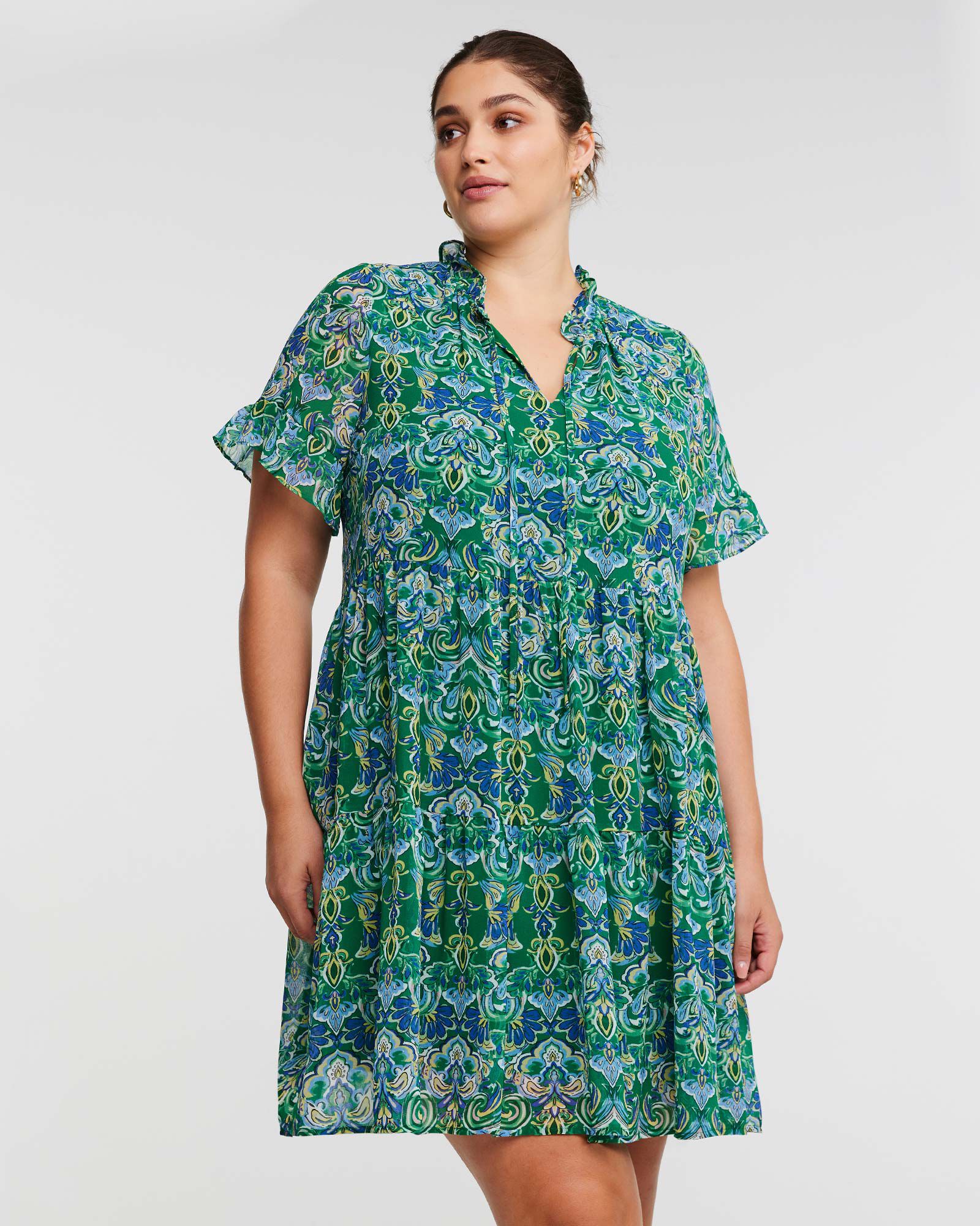 kelly green tiered dress Julie Tiered Maxi Dress Kelly Green – The Rock Box Store