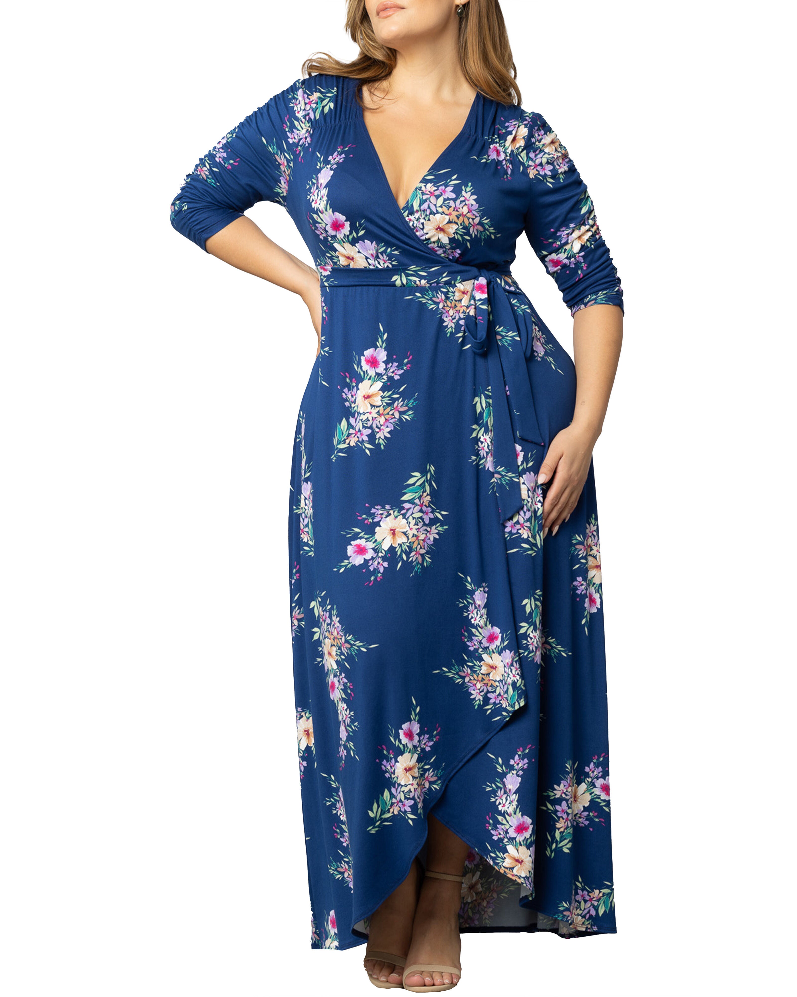 Meadow Dream Maxi Dress, BLUE FLORAL PRINT / Royal Blue, hi-res image number 0