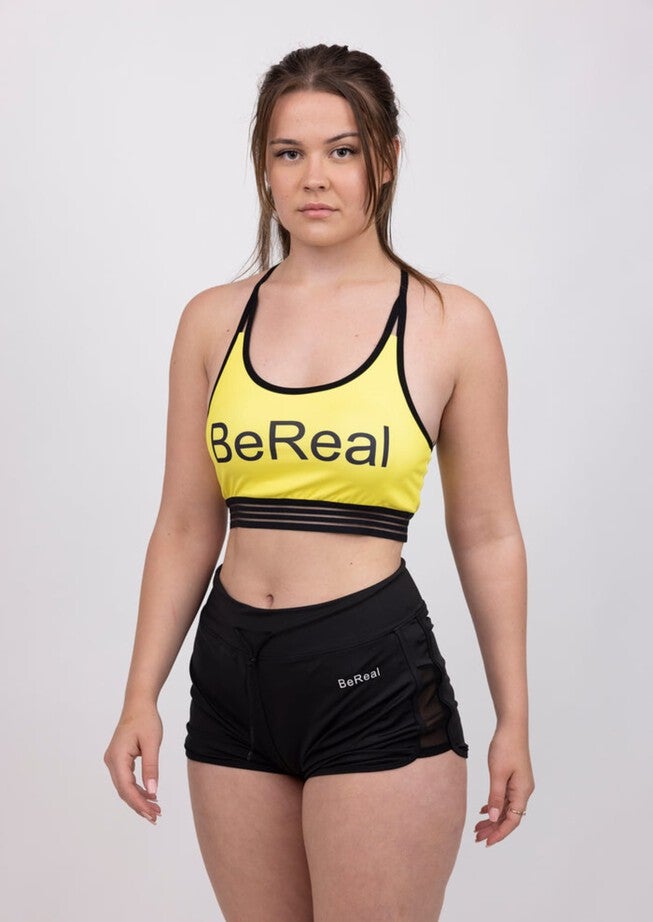 Signature Neon Sports Bra, Yellow / Yellow, hi-res image number null