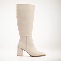 VALERIE - BEIGE KNEE HIGH BOOTS