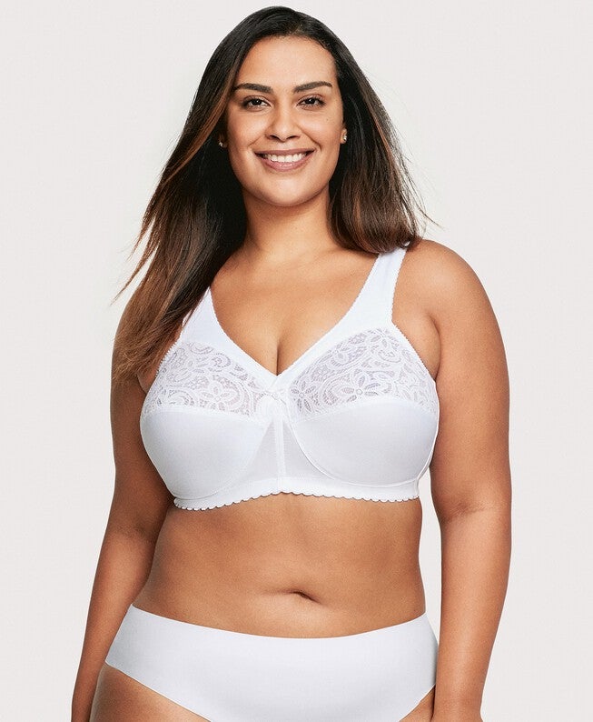 MagicLift Cotton Support Bra, White / White, hi-res image number 0