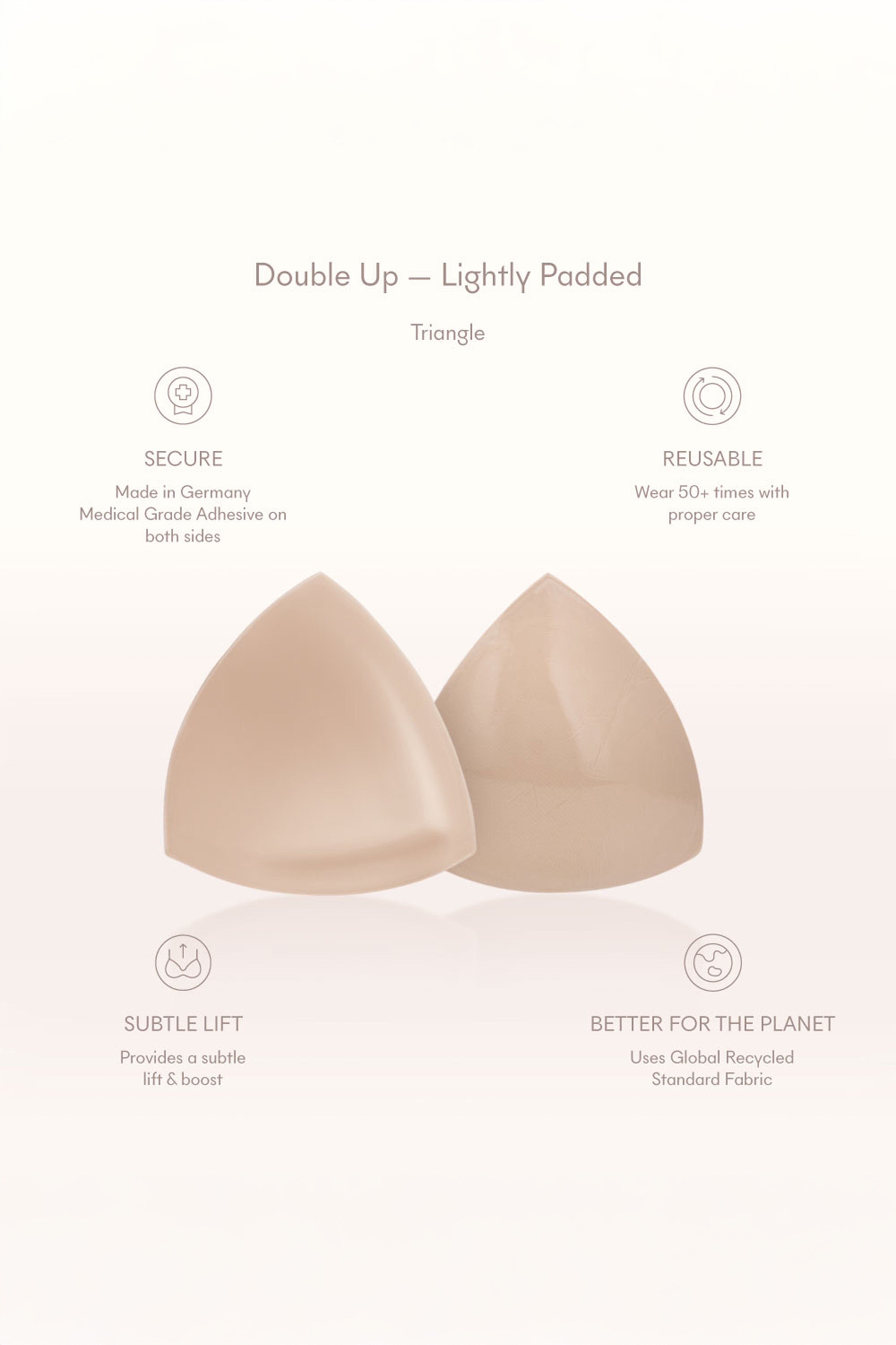 Double Up Light-Boost Double-Sided Adhesive Inserts (Triangle), No 3 Buff / Beige, alternate image number 2