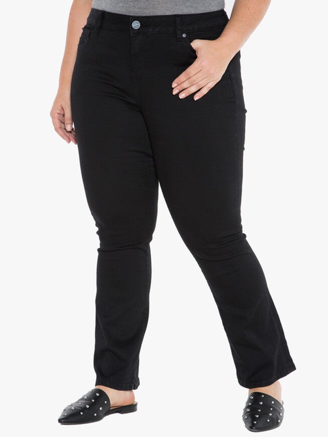 Mia Straight Leg, SOLID BLACK / Black, alternate image number 2