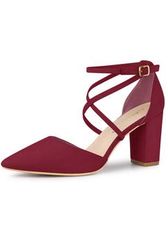 Burgundy Low Heel Wedding Shoes