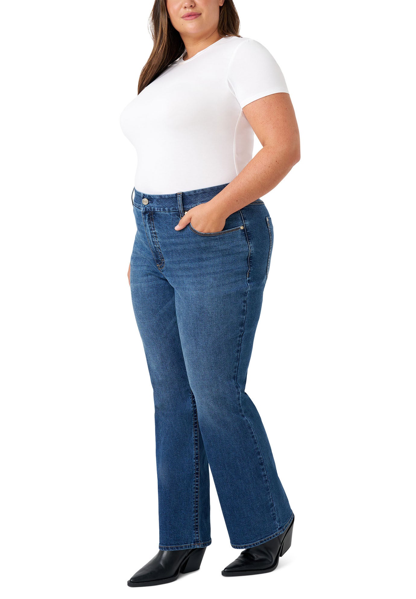 Tummyless Bootcut Jean, Lone Wolf / Medium Wash, alternate image number 1