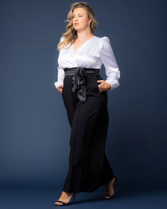 Refined Satin Jumpsuit, BLACK TIE AFFAIR / Black, alternate image number 4