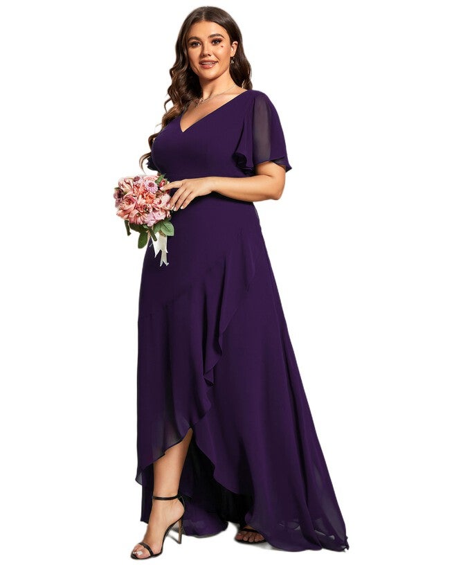 Charming Chiffon Bridesmaid Dress with Lotus Leaf Hemline, , alternate image number 7