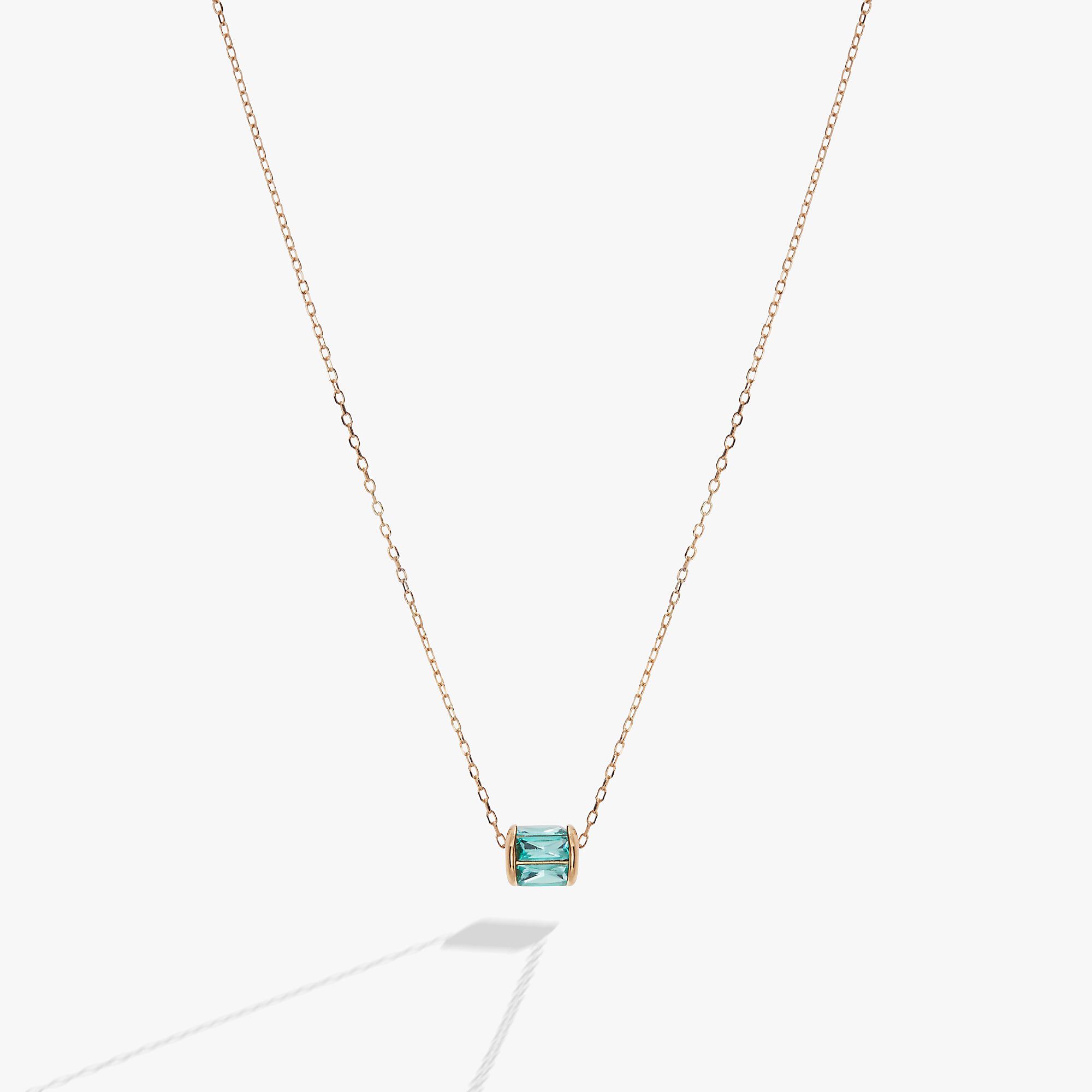 Birthstone Precious Pendant Necklace, Gold  December / Gold, hi-res image number 0
