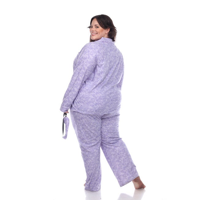 3 Piece Pajama Set, Purple Paisley / Purple, alternate image number 1