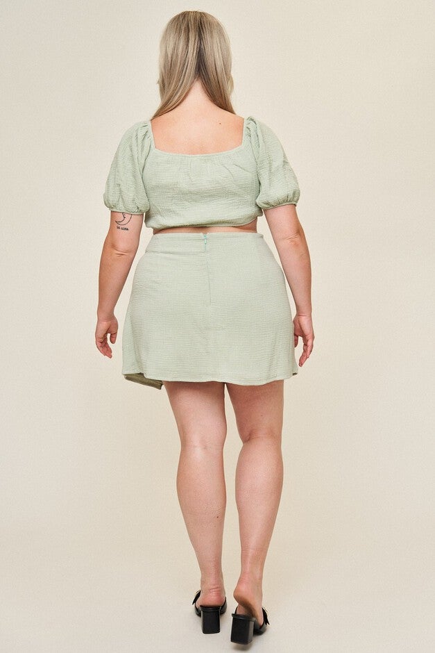 Melanie Cotton Gauze Top, Sage / Sage Green, alternate image number 3