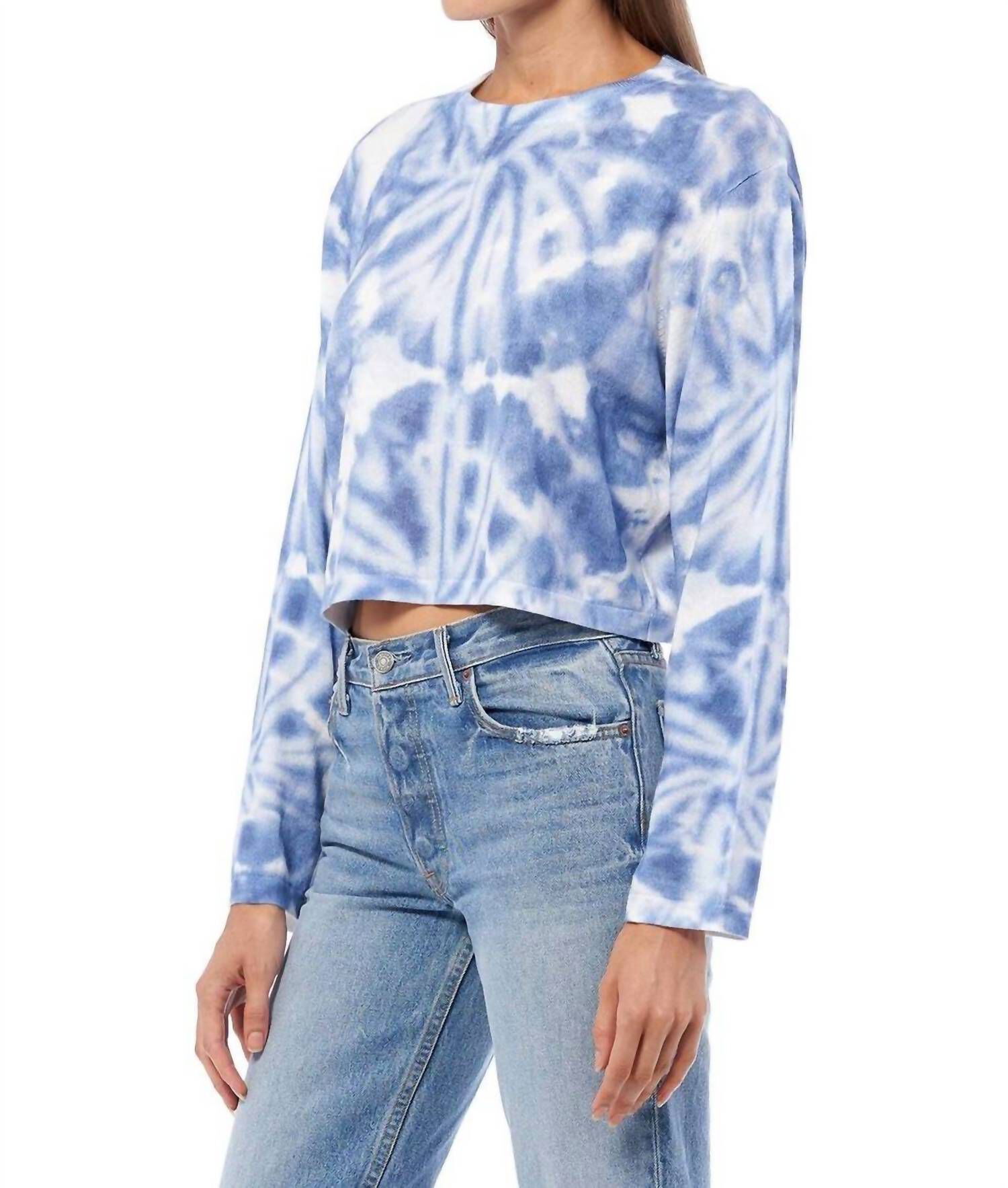 BLAKE SWEATER IN AZURE, Azure / Light Blue, alternate image number 1