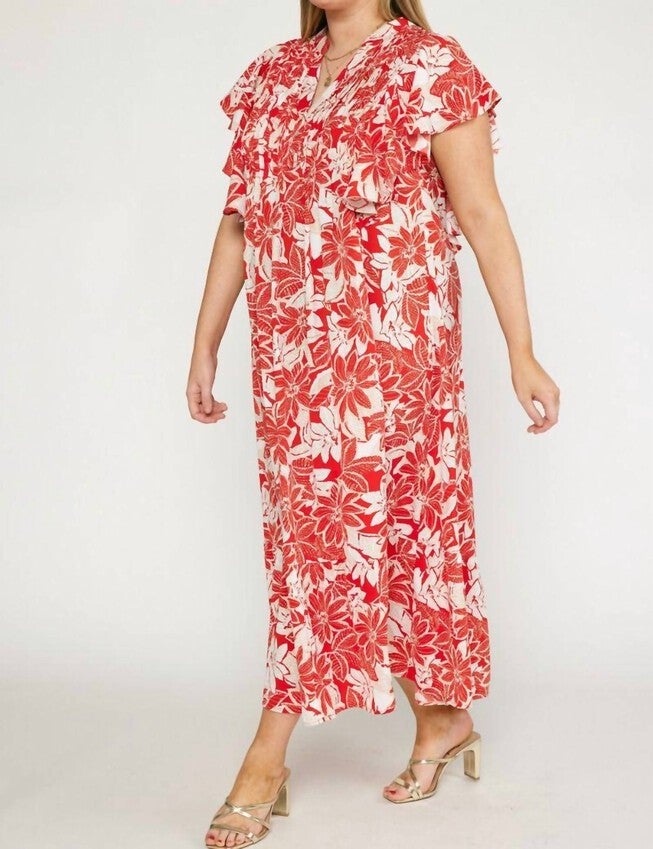 FLORAL MAXI DRESS, , alternate image number 6
