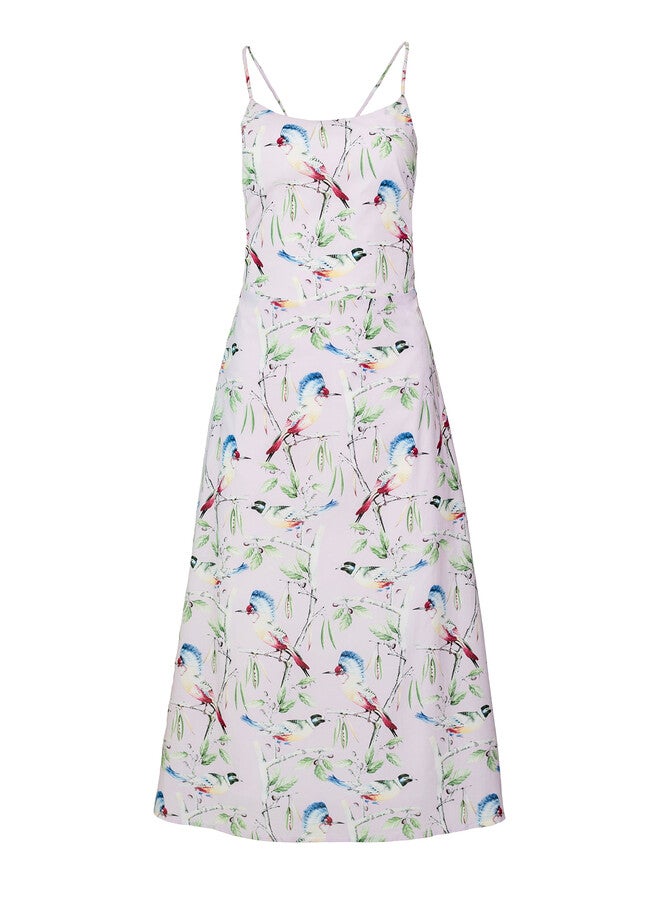 Lace Up Back Midi Dress, , alternate image number 4