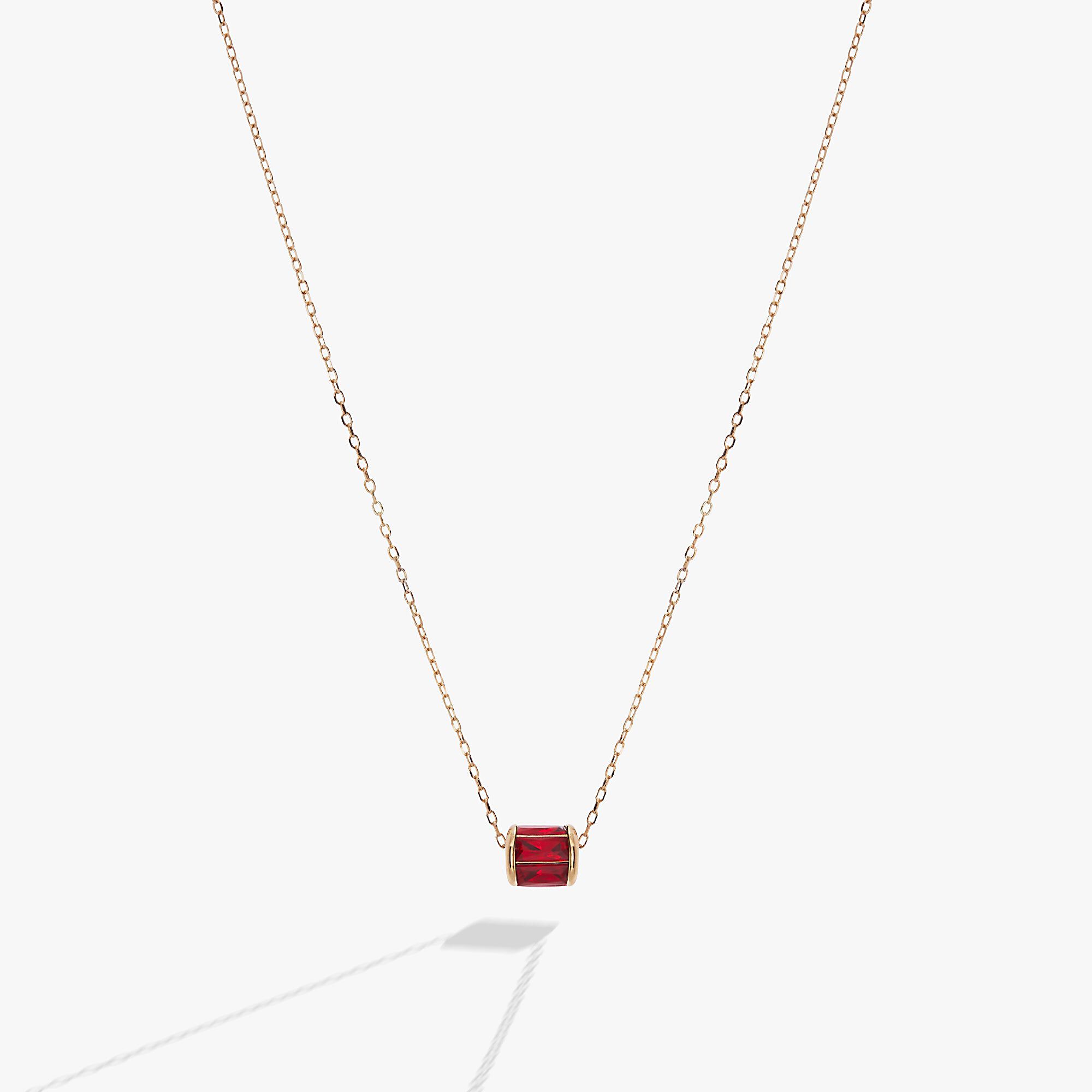 Birthstone Precious Pendant Necklace, Gold  July / Gold, hi-res image number 0