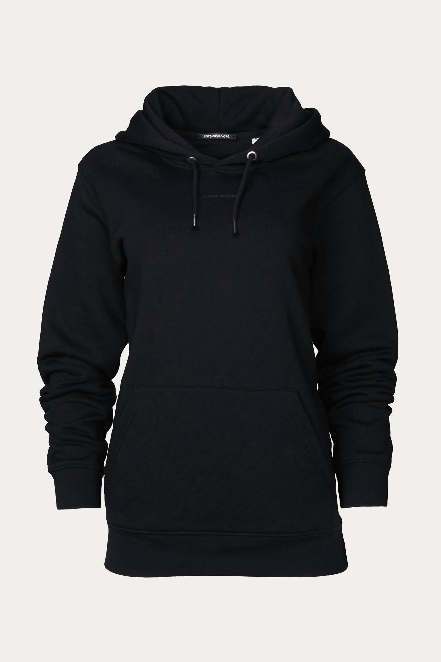 BOY HOODIE IN BLACK, Black / Black, hi-res image number 0