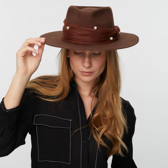 WOMEN'S WOOL RANCHER HAT IN CHOCOLATE, , alternate image number null