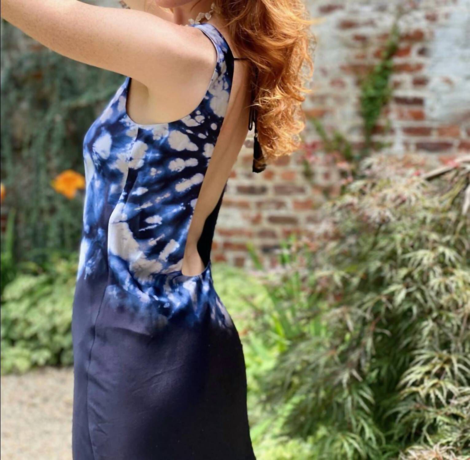 EVELYN DRESS IN DARK TIE DYE, , alternate image number 9