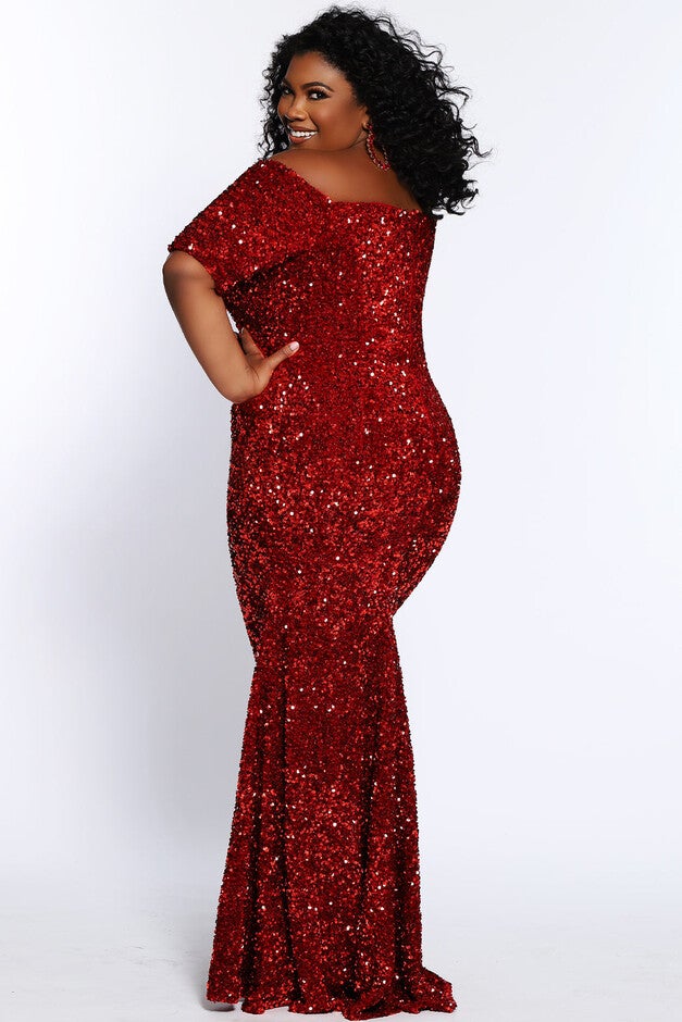 SPARK EVENING GOWN, Cherry / Red, alternate image number 2