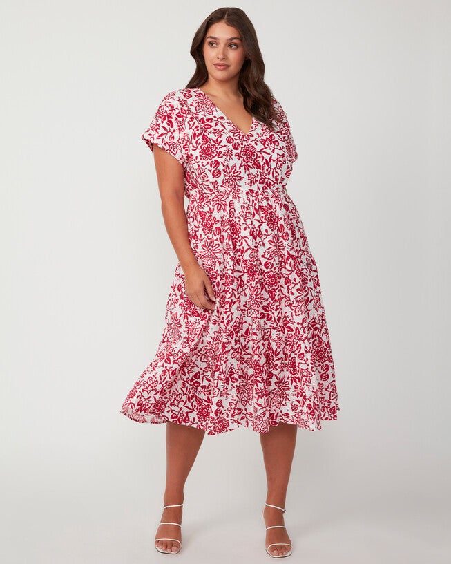 Cote d'Azur Broderie Midi Dress, , alternate image number null