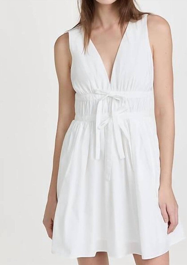 SLEEVELESS MORELLO DRESS IN WHITE, White / White, hi-res image number 0