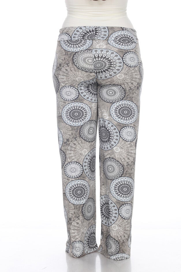 Circle Print Palazzo Pants, Grey Geo / Cool Gray, alternate image number null