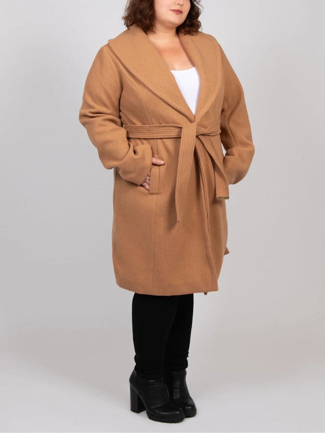 Hazel Coat Round Collar Belted Pockets, , alternate image number null