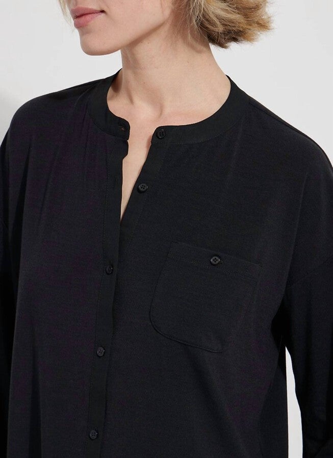 ZOLA JERSEY SHIRT IN BLACK, , alternate image number null