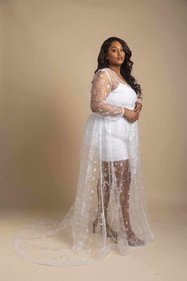 Constellation Dress Petite, White / White, alternate image number null