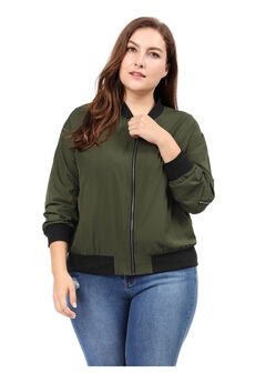 LIGHTWEIGHT ZIP UP QUILTED BOMBER JACKET
