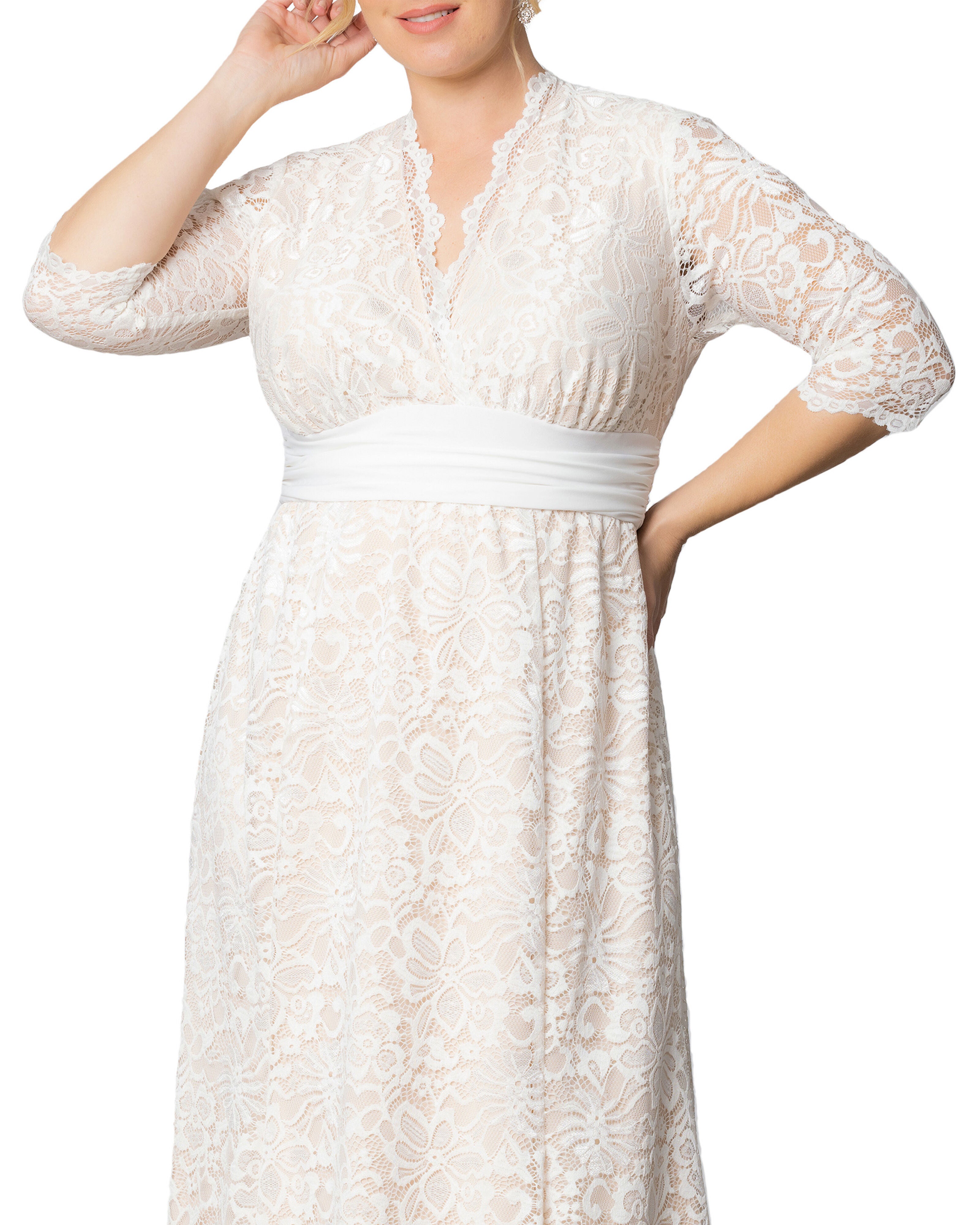 Amour Lace Wedding Gown, IVORYNUDE / Ivory, alternate image number 1