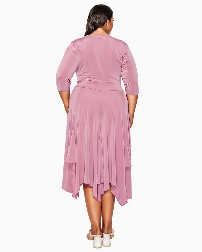 Shay Handkerchief Hem Dress, Mauve / Mauve, alternate image number 2