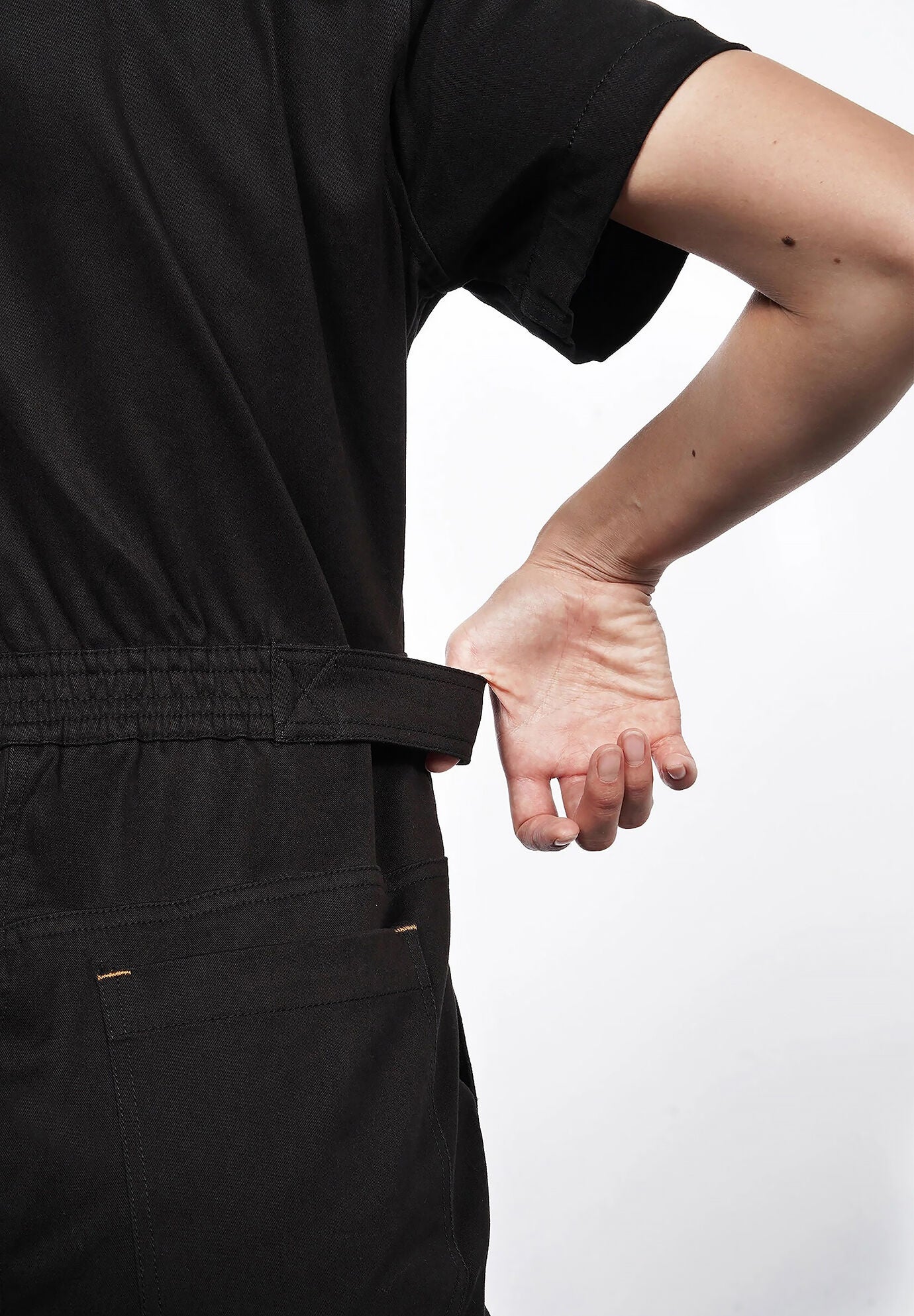 The Essential High Waisted Coverall, BLACK / Black, alternate image number 3