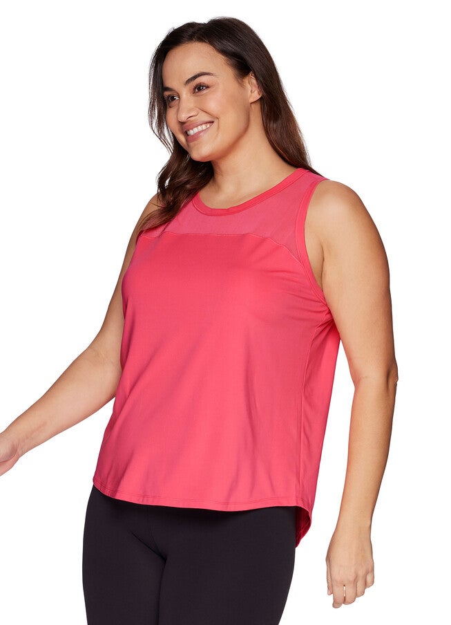 Plus Super Soft Easy Breezy Tank, Coral / Coral, alternate image number 2